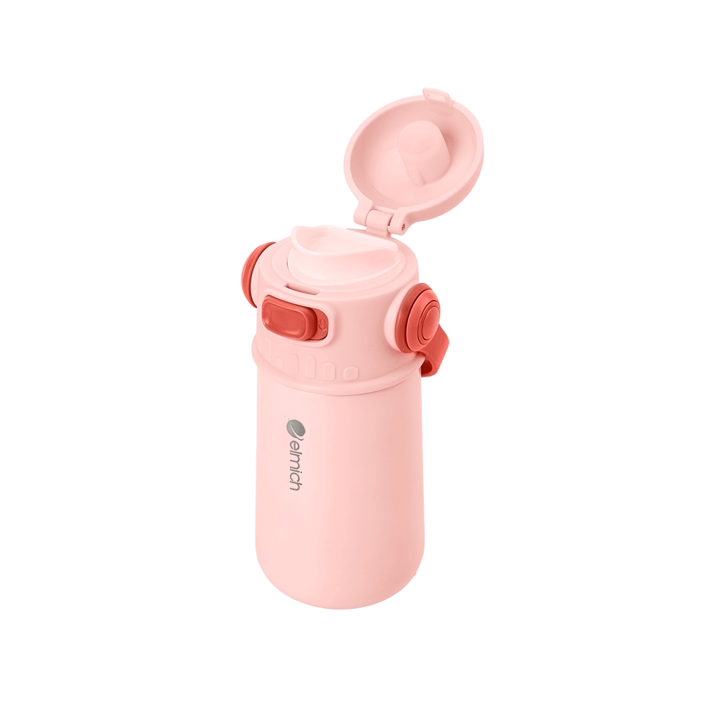 Bình giữ nhiệt Elmich 400ml EL-8334, Hàng chính hãng, inox 304, mở nắp 1 chạm, có lưới lọc, quai xách tiện lợi - JoyMall