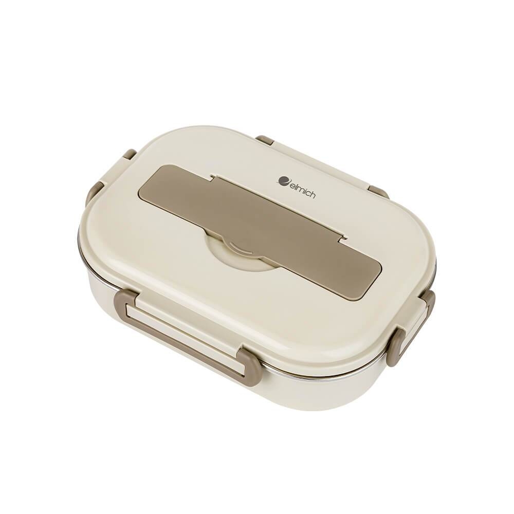 Hộp cơm inox 304 Elmich EL8304 dung tích 1.3L, Hàng chính hãng, thiết kế nhiều ngăn, có quai xách đi kèm - JoyMall