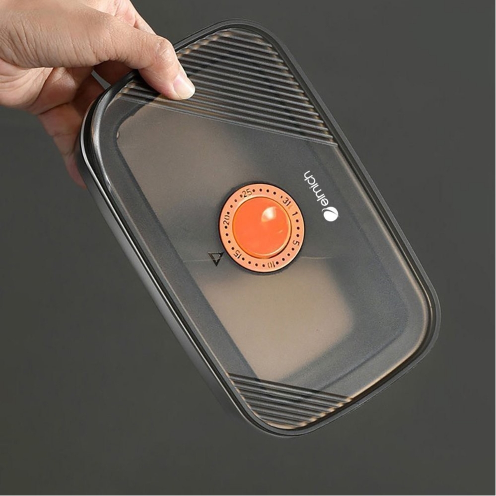 Hộp đựng thực phẩm inox 304 Elmich EL8438 EL8439 0,9 và 1,1L, Hàng chính hãng, ghi nhớ thời gian, nắp nhựa PP - JoyMall