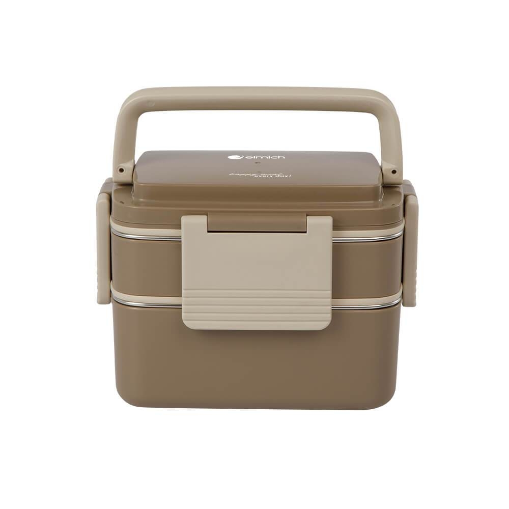 Hộp cơm 2 tầng inox 304 Elmich EL8313 dung tích 1.5L, Hàng chính hãng, quai xách ẩn, ngăn inox có thể tháo rời - JoyMall