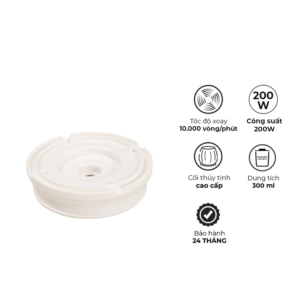 Máy xay thực phẩm mini Magic Eco AC-13, Hàng chính hãng, công suất mạnh 200W, 7 lưỡi dao kép, xay đa năng - JoyMall