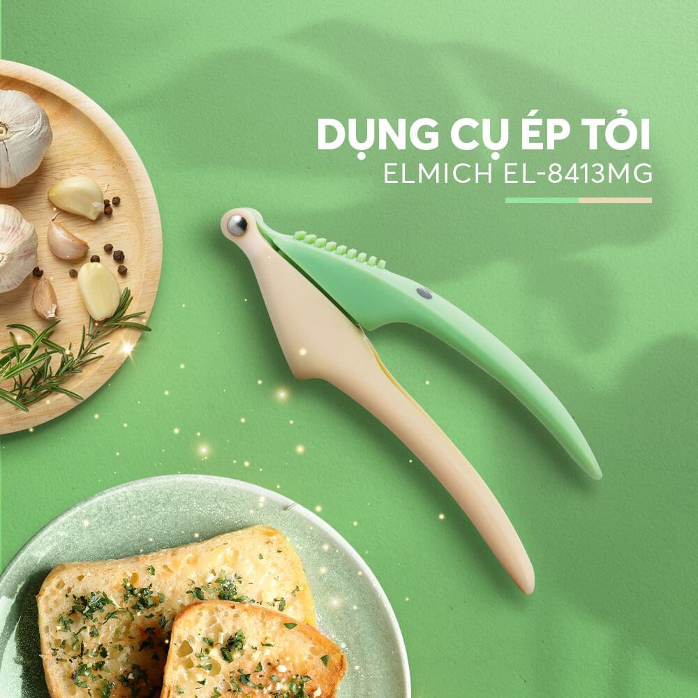 Dụng cụ ép tỏi Elmich EL8413, Hàng chính hãng, lưỡi ép đồng đều, tay cầm thoải mái, dễ dàng vệ sinh - JoyMall