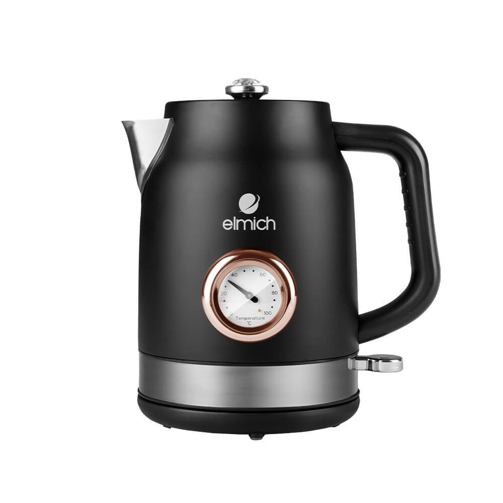 Ấm đun nước siêu tốc Elmich 1,7L KEE-1777, 1L KEE-1775, Hàng chính hãng, đồng hồ cơ báo nhiệt độ - JoyMall