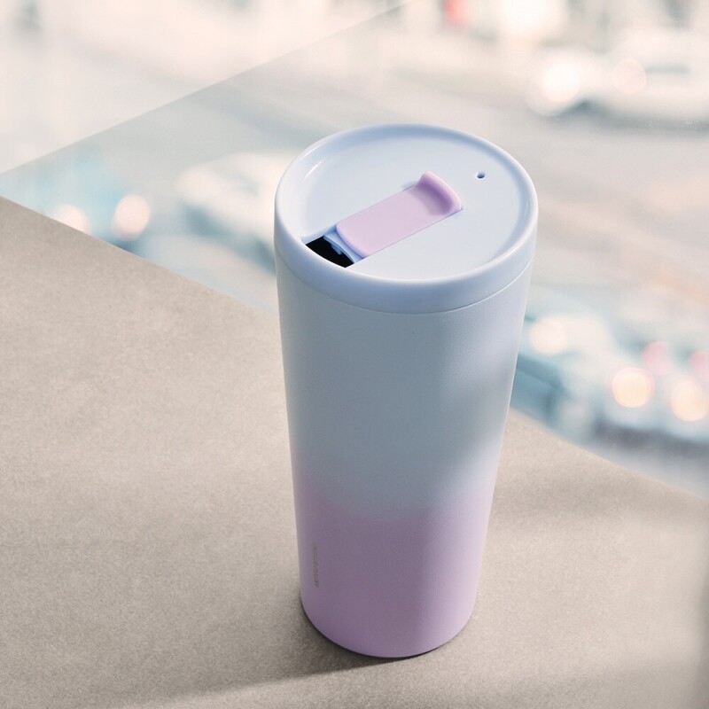 Ly giữ nhiệt LocknLock 540ml LHC4279VOL, LHC4279NBLK - Hàng chính hãng, có 2 nắp tiện lợi, đế silicone - JoyMall