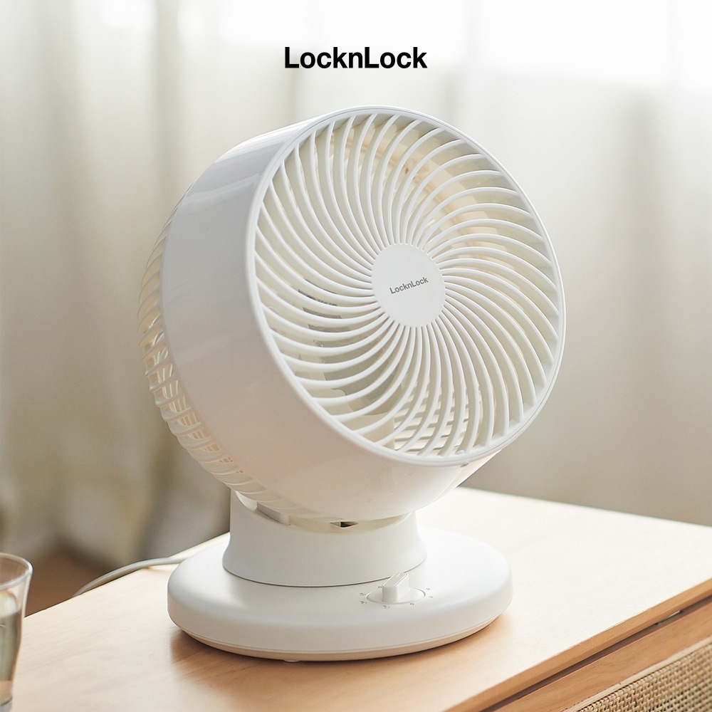Quạt tuần hoàn không khí LocknLock Bianco ENF156IVY, Hàng chính hãng, mini để bàn, luồng gió đa chiều - JoyMall
