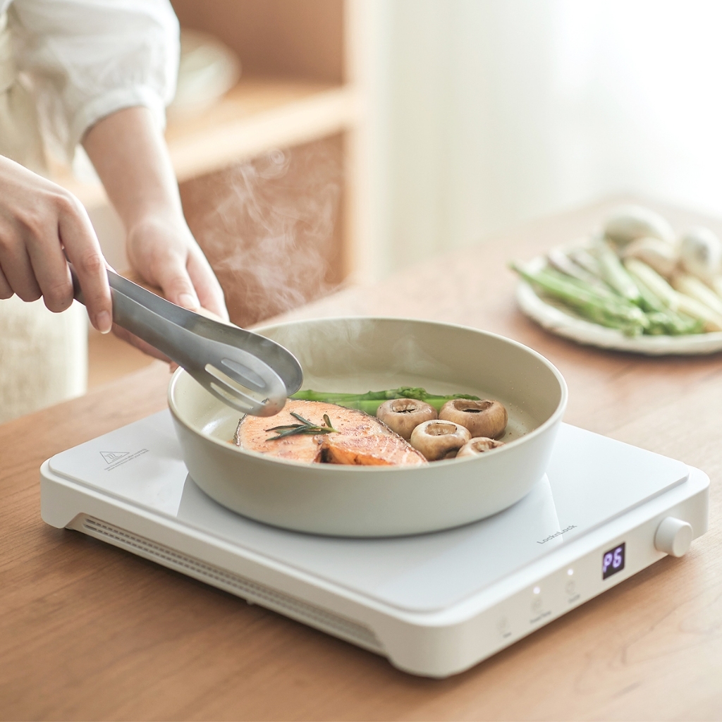 Bếp điện từ LocknLock Bianco EJI146WHT, Hàng chính hãng, Thiết kế siêu mỏng, Công suất mạnh, Đa chế độ nấu - JoyMall