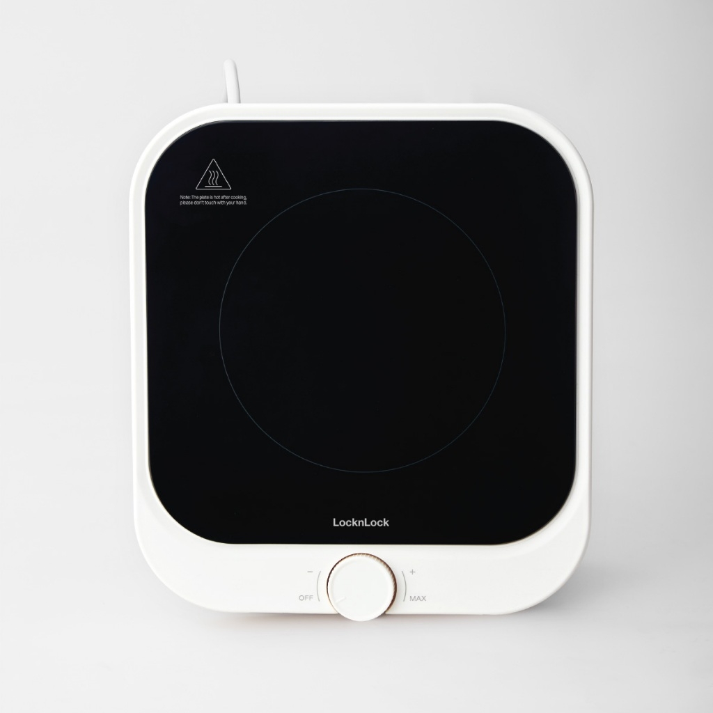 Bếp hồng ngoại mini LocknLock Bianco EJI136IVY, Hàng chính hãng, Dùng được nhiều loại nồi, dễ điều chỉnh - JoyMall