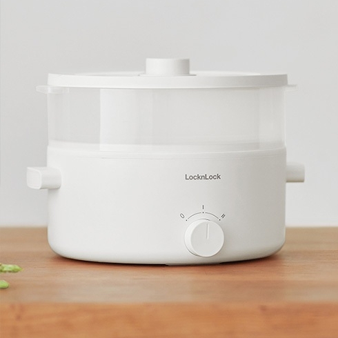 Nồi điện đa năng Bianco LocknLockEJP134IVY (5 lít), EJP124IVY ( 3 lít), Hàng Chính Hãng, Nấu nhanh, Phủ men sứ - JoyMall