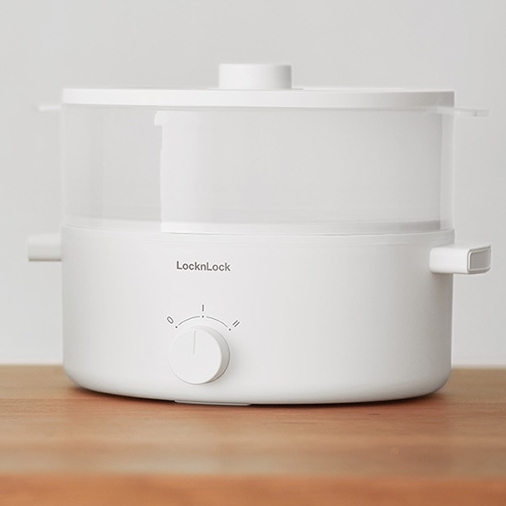 Nồi điện đa năng Bianco LocknLockEJP134IVY (5 lít), EJP124IVY ( 3 lít), Hàng Chính Hãng, Nấu nhanh, Phủ men sứ - JoyMall