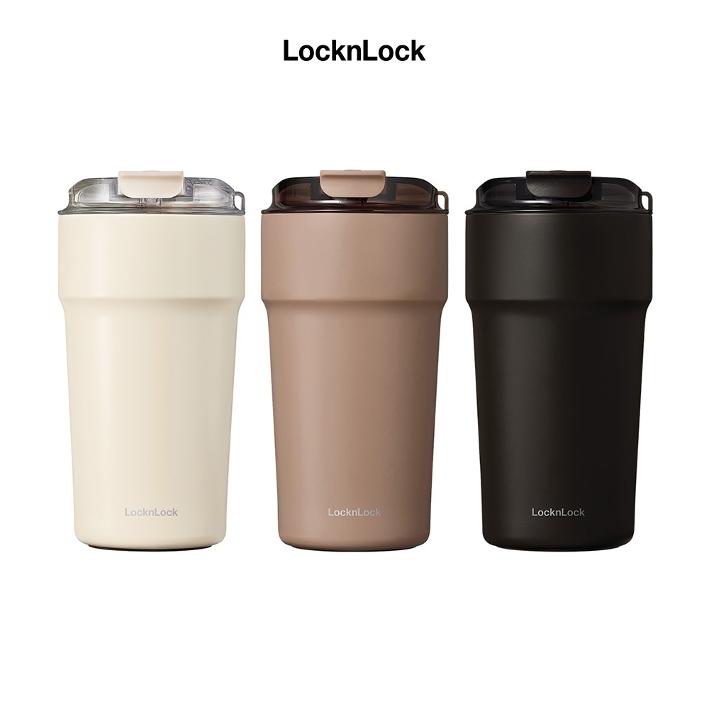 Bình giữ nhiệt 500ml LocknLock LHC4357, 650ml LHC4359 Metro Cafe Tumbler, Hàng chính hãng, Thép 304 không gỉ, Có dây đeo - JoyMall