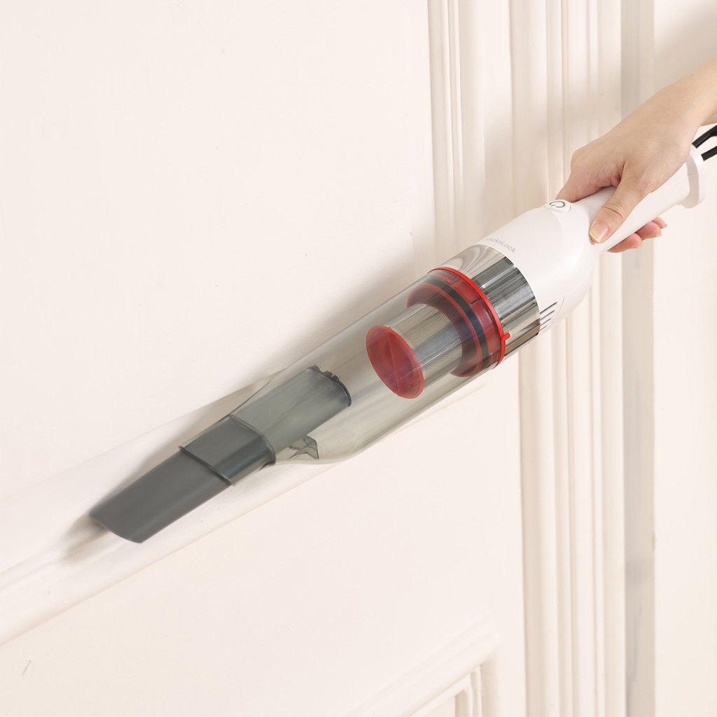 Máy hút bụi cầm tay mini 0.5L LocknLock ENV136WHT, Hàng chính hãng, bộ lọc HEPA, 2 mức, Lực hút mạnh, nhỏ gọn - JoyMall