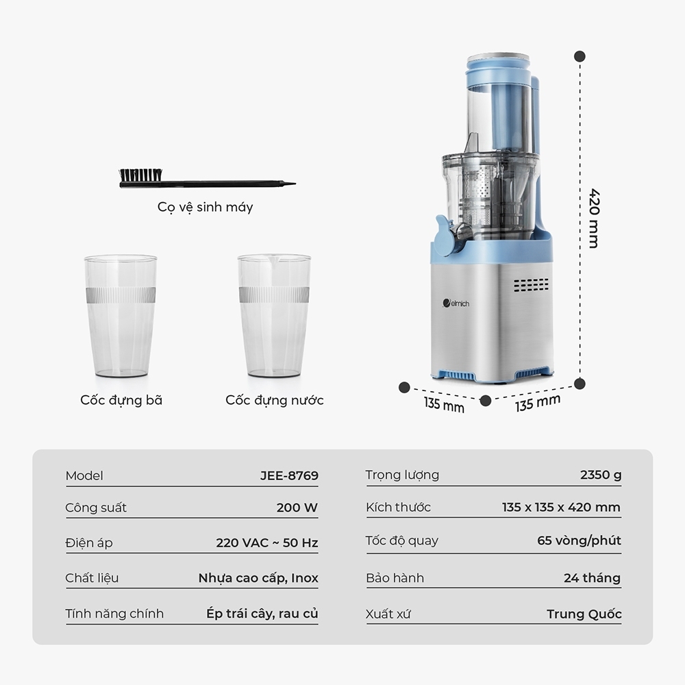 Máy ép chậm Elmich JEE-8769