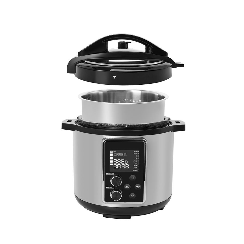 Nồi áp suất điện tử đa năng lòng nồi inox Elmich 6L PCE-9000