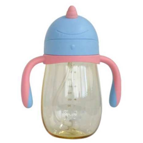Bình nước nhựa LocknLock 330ml HAP911 Unicorn Kids, Hàng chính hãng, kèm ống hút silicone, tay cầm,họa tiết xinh-JoyMall