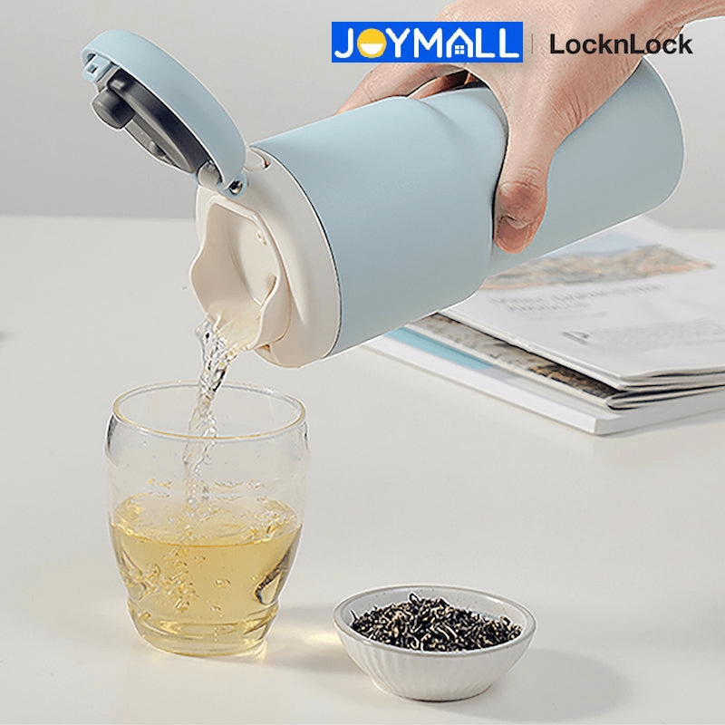 Ly giữ nhiệt LocknLock 480ml Macaron First Tumbler Titan LHC3291, Hàng chính hãng, thép không gỉ 304 mạ titan, mở 1 chạm-JoyMall