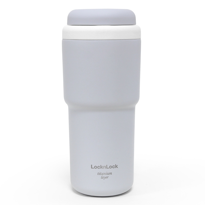 Ly giữ nhiệt LocknLock 480ml Macaron First Tumbler Titan LHC3291, Hàng chính hãng, thép không gỉ 304 mạ titan, mở 1 chạm-JoyMall
