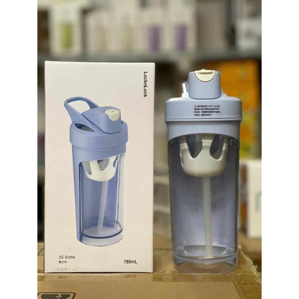 Bình nước nhựa tritan thể thao 780ml LocknLock ABF865, Hàng chính hãng, có quai cầm, ống hút silicone - JoyMall