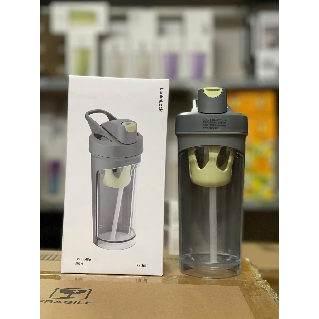 Bình nước nhựa tritan thể thao 780ml LocknLock ABF865, Hàng chính hãng, có quai cầm, ống hút silicone - JoyMall