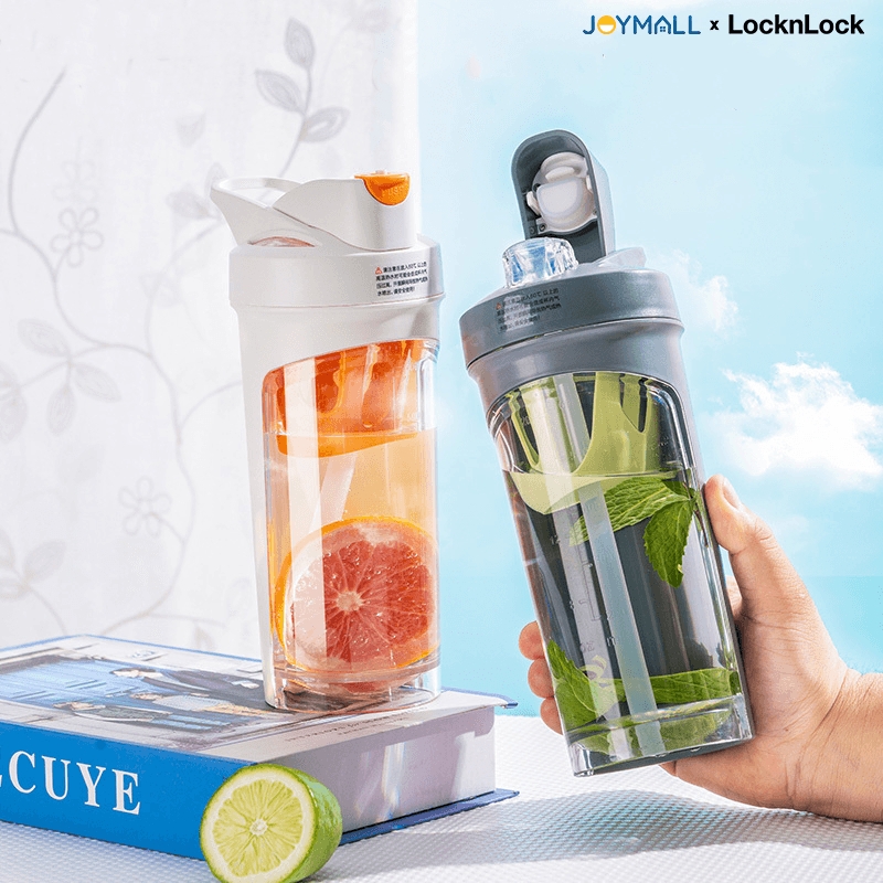 Bình nước nhựa tritan thể thao 780ml LocknLock ABF865, Hàng chính hãng, có quai cầm, ống hút silicone - JoyMall