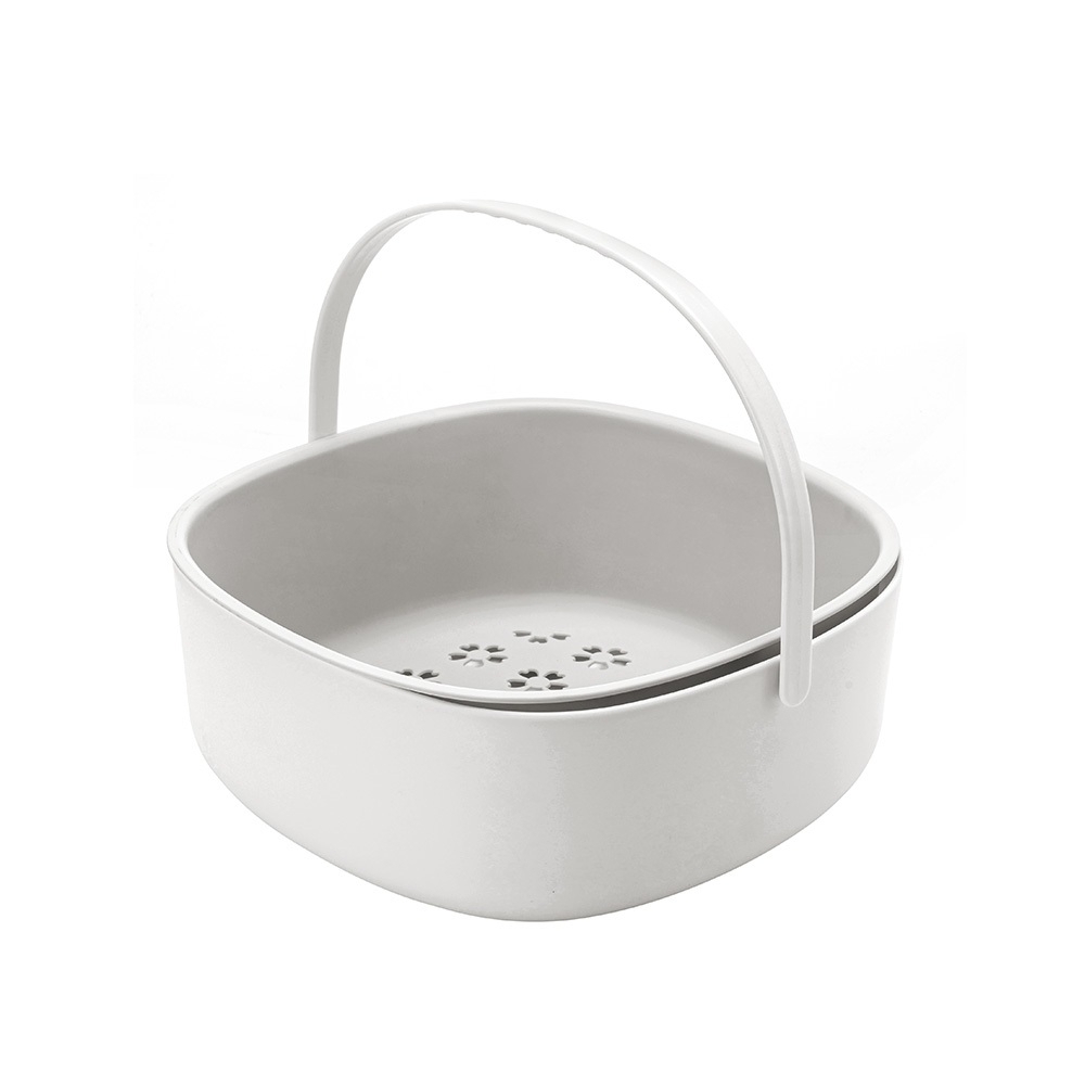 Bộ thau rổ có quai Rose Elmich EL0267, EL0268, Hàng chính hãng, Size 24, 28cm, nhựa PP an toàn, 2 lớp rổ - JoyMall