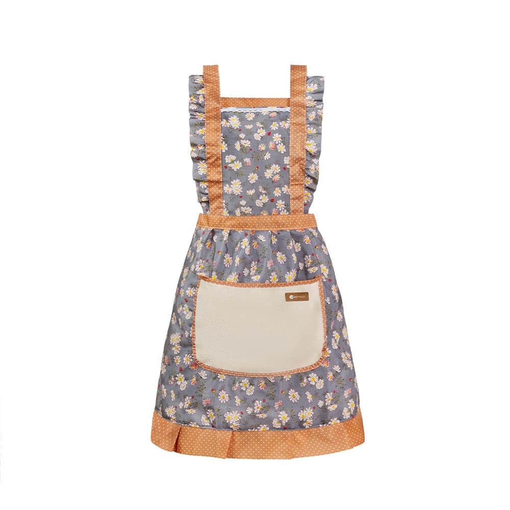 Tạp dề hoa Elmich EL0275, Hàng chính hãng, họa tiết hoa viền ren, vải dày dặn, chống bám bẩn, hạn chế xù lông-JoyMall