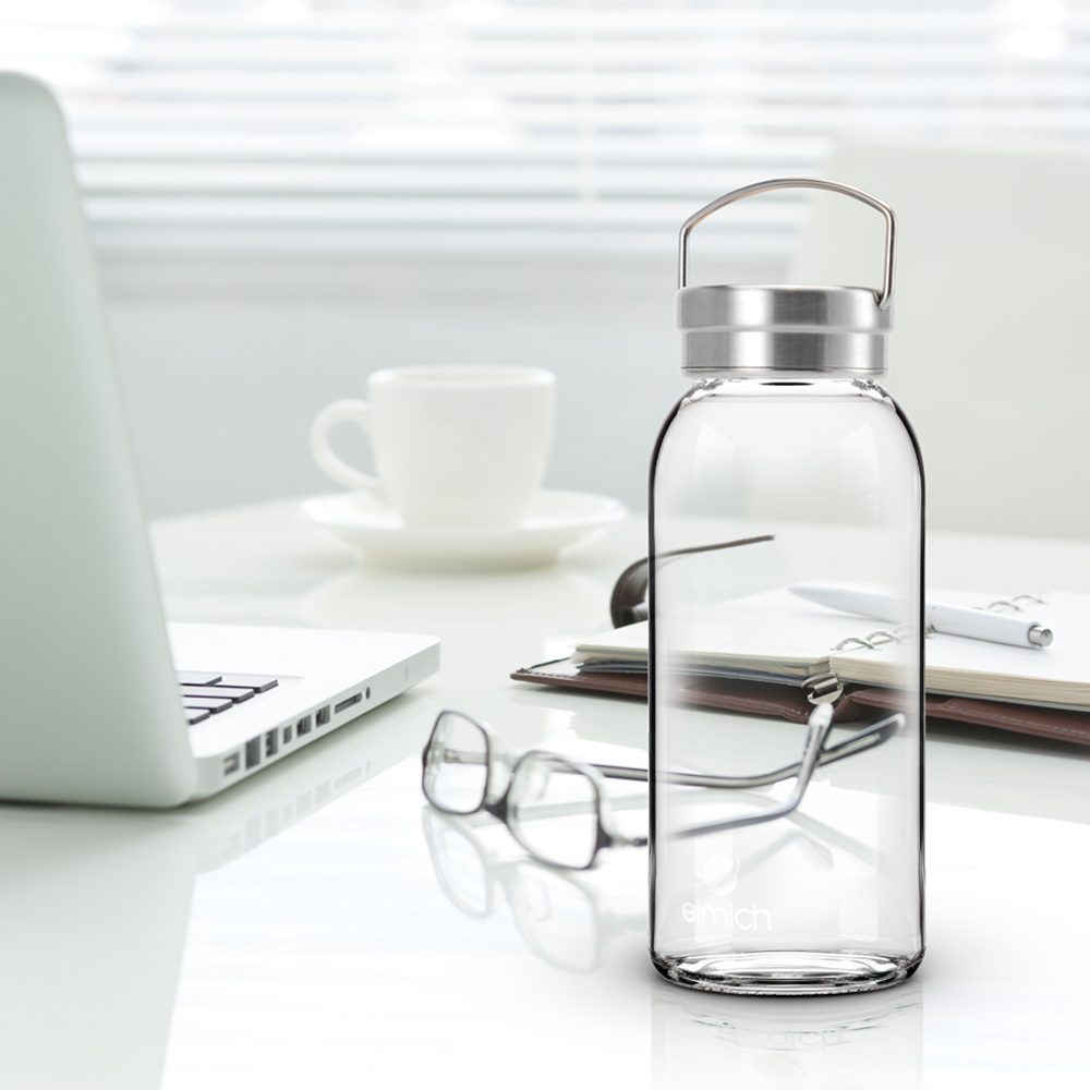 Bình nước thủy tinh Elmich EL-8350T041 EL-8350T052 EL-8350T110, Hàng chính hãng, nhiều dung tích, có đồ lọc trà-JoyMall