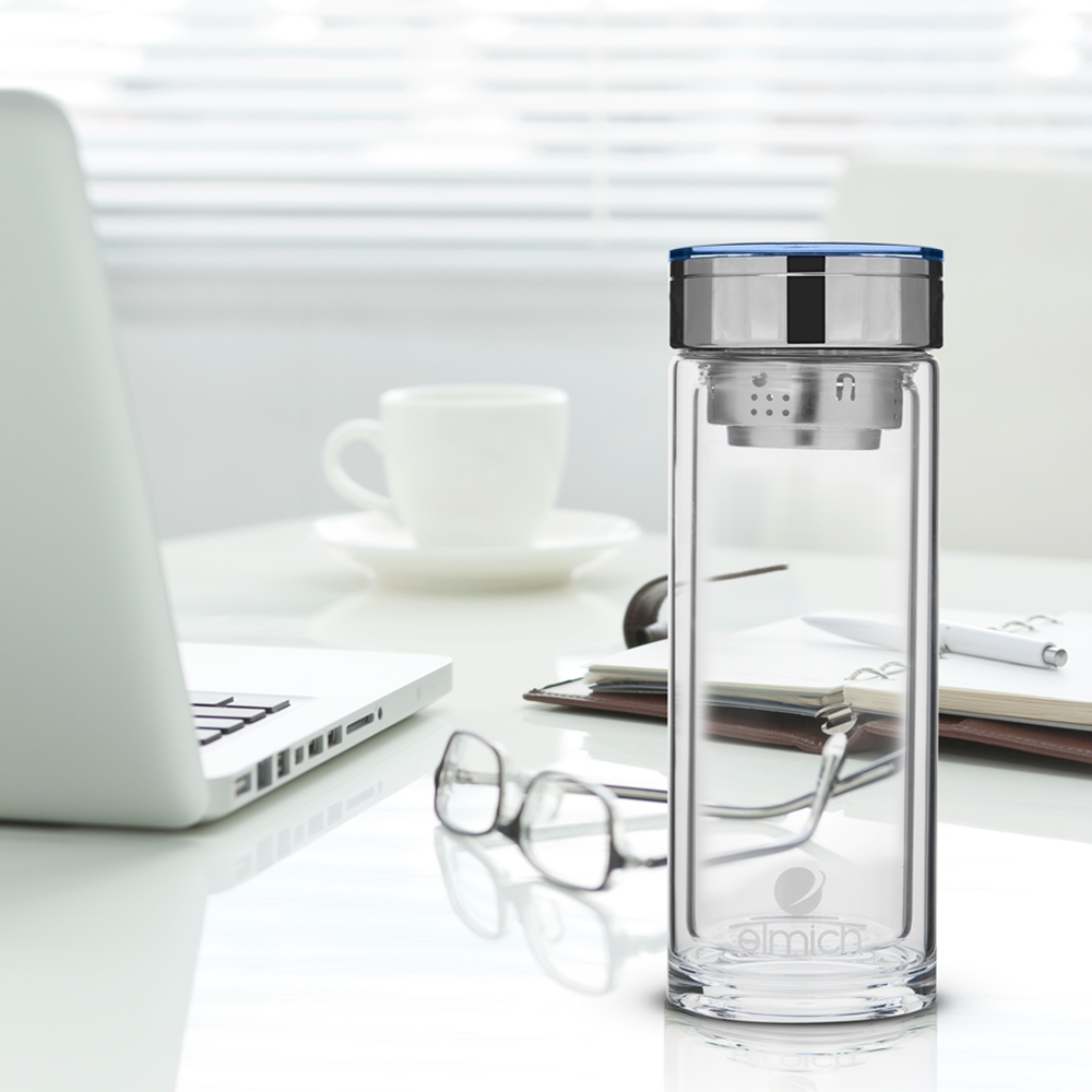Bình nước thủy tinh Elmich EL-8350T041 EL-8350T052 EL-8350T110, Hàng chính hãng, nhiều dung tích, có đồ lọc trà-JoyMall