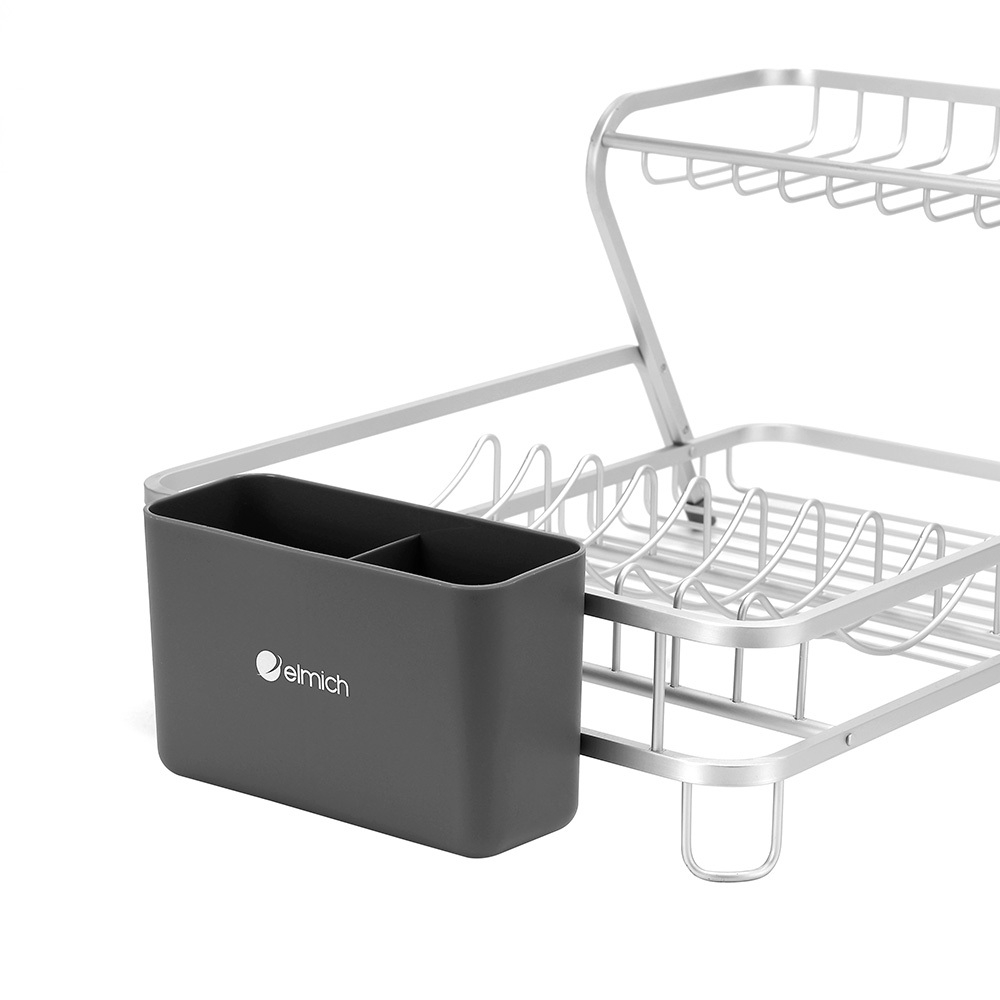 Kệ úp bát đĩa bằng nhôm 2 tầng Elmich EL0014, Hàng chính hãng, hợp kim nhôm chống ăn mòn, bền nhẹ - JoyMall