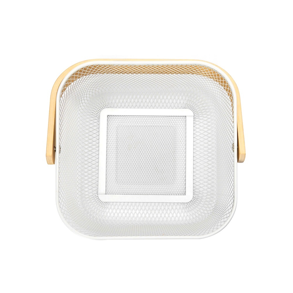 Giỏ đựng đồ quai xách gỗ Elmich EL0020, Hàng chính hãng, Lưới thép chống gỉ, chống bào mòn - JoyMall