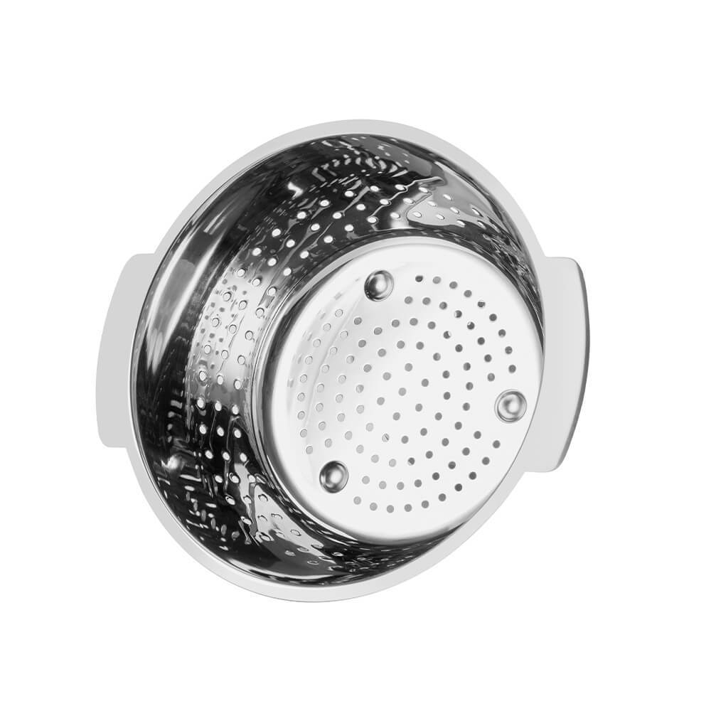 Rổ inox 304 22cm Elmich EL8444, Hàng chính hãng, Chống gỉ sét, có quai cầm, lỗ thoát nước nhỏ - JoyMall