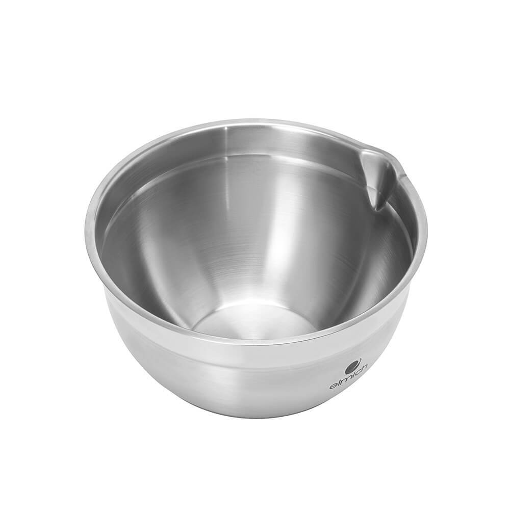 Tô bát trộn inox 304 Elmich EL8445 EL8446, Hàng chính hãng, size 22-24cm, lòng sâu, có miệng rót tiện lợi - JoyMall