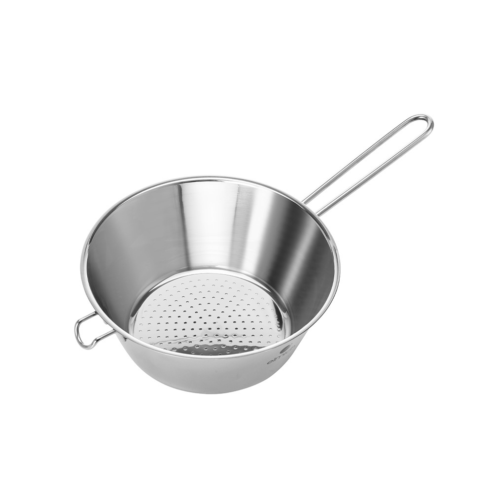 Dụng cụ lọc nước có tay cầm inox 304 Elmich EL8449, Hàng chính hãng, size 21.5cm, lỗ thoát nước nhỏ - JoyMall