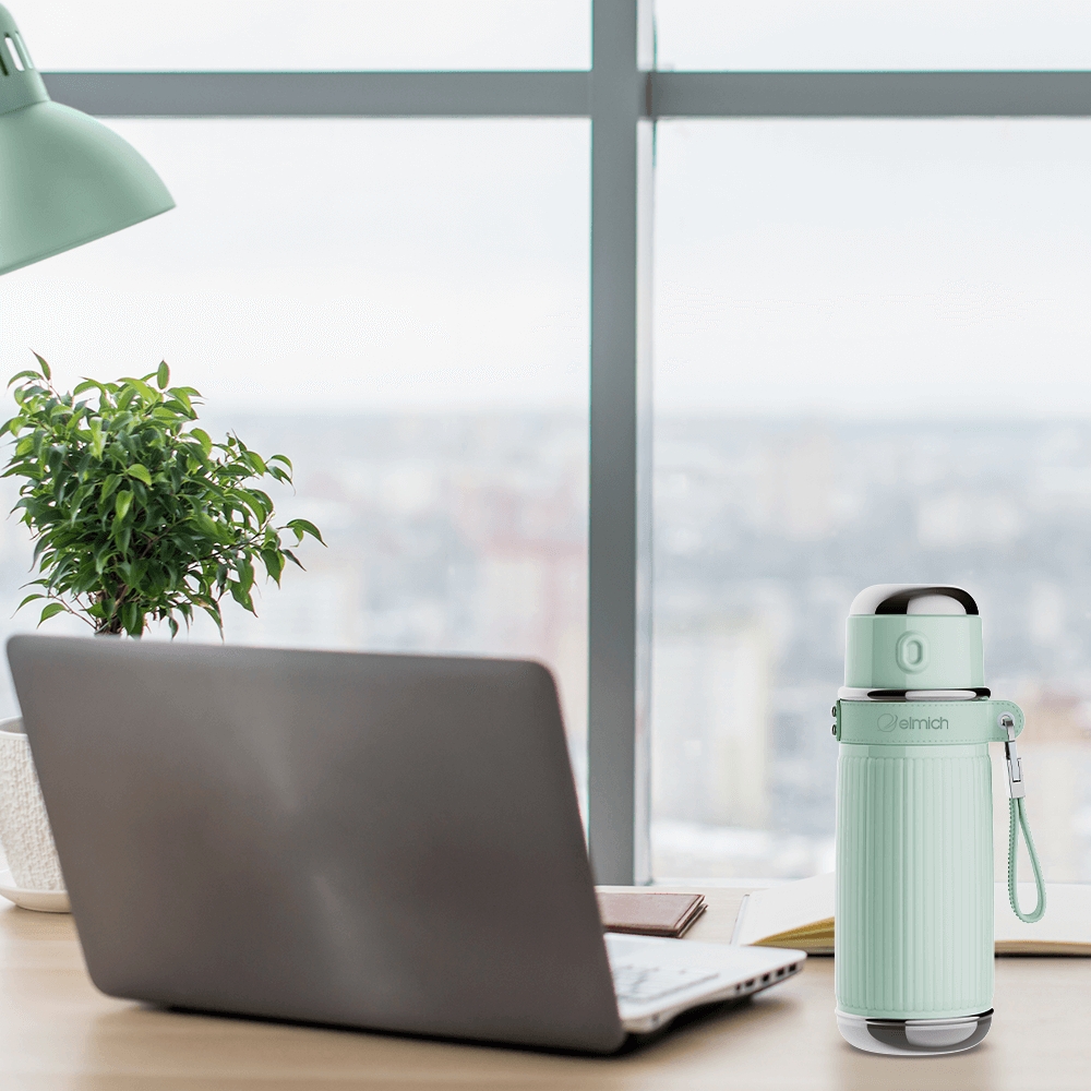 Bình giữ nhiệt 850ml inox 304 Elmich EL8364, Hàng chính hãng, giữ lạnh đến 48h, 2 nắp, chống tràn - JoyMall