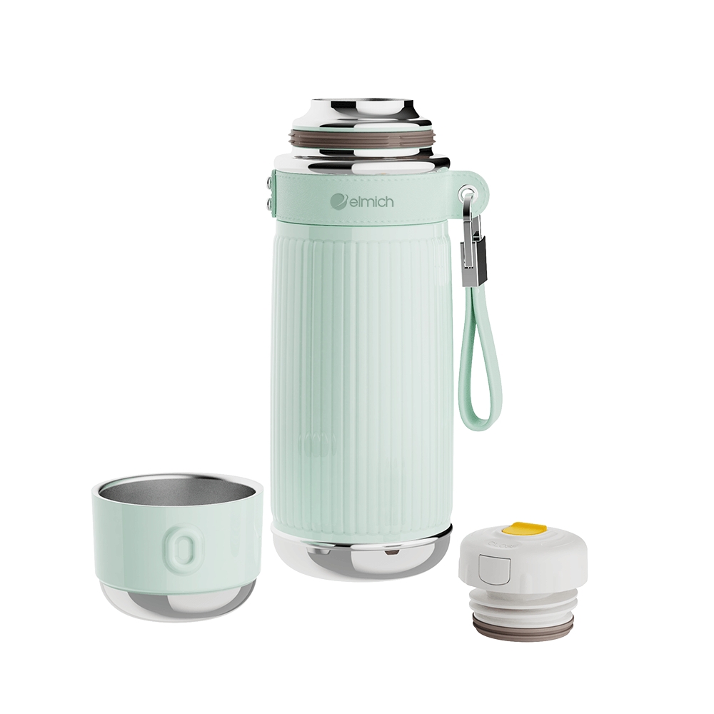Bình giữ nhiệt 850ml inox 304 Elmich EL8364, Hàng chính hãng, giữ lạnh đến 48h, 2 nắp, chống tràn - JoyMall