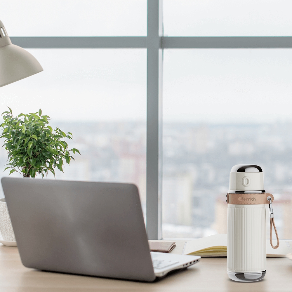 Bình giữ nhiệt 850ml inox 304 Elmich EL8364, Hàng chính hãng, giữ lạnh đến 48h, 2 nắp, chống tràn - JoyMall