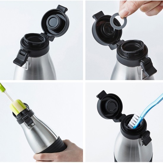 Bình giữ nhiệt 430ml Lock&Lock Cylinder Bottle LHC4145SLV, Hàng chính hãng, mạ đồng đặc biệt, thép không gỉ 304-JoyMall