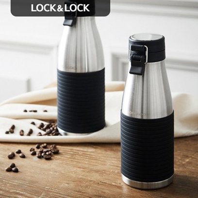 Bình giữ nhiệt 430ml Lock&Lock Cylinder Bottle LHC4145SLV, Hàng chính hãng, mạ đồng đặc biệt, thép không gỉ 304-JoyMall
