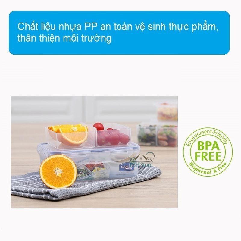 Hộp nhựa bảo quản thực phẩm 1L Lock&Lock Classic HPL817, Hàng chính hãng, nắp gài viền silicone kín, an toàn - JoyMall