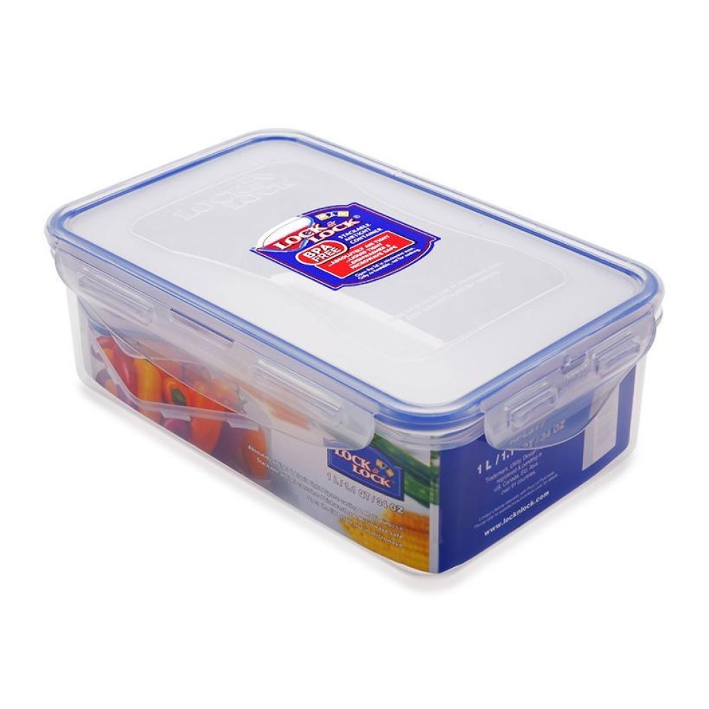 Hộp nhựa bảo quản thực phẩm 1L Lock&Lock Classic HPL817, Hàng chính hãng, nắp gài viền silicone kín, an toàn - JoyMall