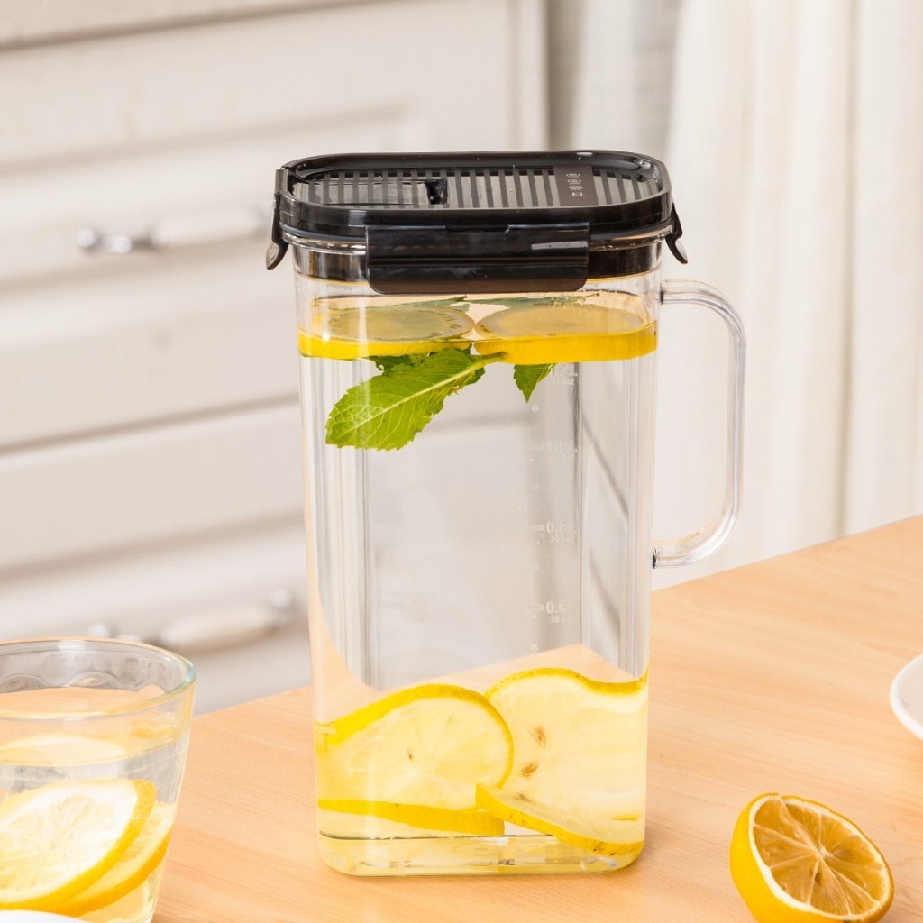 Bình nước nhựa 1.5L LocknLock Modular Jug ABF738, Hàng chính hãng, nắp kín, an toàn sức khỏe, có tay cầm - JoyMall