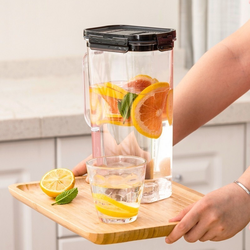 Bình nước nhựa 1.5L LocknLock Modular Jug ABF738, Hàng chính hãng, nắp kín, an toàn sức khỏe, có tay cầm - JoyMall