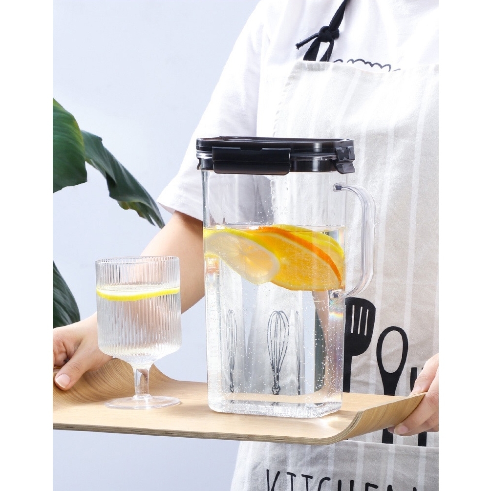 Bình nước nhựa 1.5L LocknLock Modular Jug ABF738, Hàng chính hãng, nắp kín, an toàn sức khỏe, có tay cầm - JoyMall