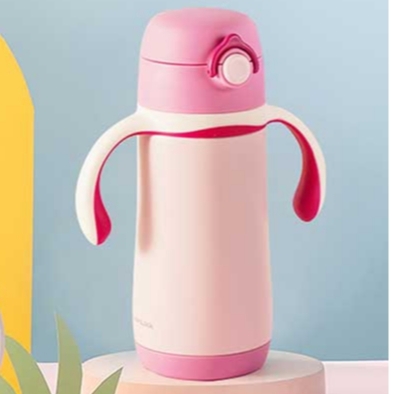Bình giữ nhiệt trẻ em 330ml LocknLock Cozy Kids Straw Tumbler LHC4236, Hàng chính hãng, thép không gỉ 316 - JoyMall