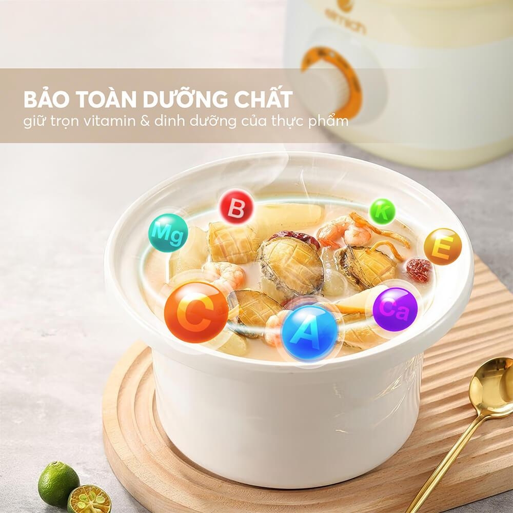 Nồi Nấu Chậm Elmich SCE-8525 2L 175W, Hàng Chính Hãng, Đa Năng, Tự Ngắt Khi Quá Nhiệt - JoyMall