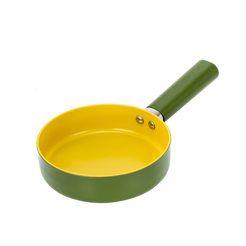 Bộ Nồi Chảo Phủ Sứ An Toàn Elmich Olive Baby Full Induction EL-5234OV 16cm, Hàng Chính Hãng -JoyMall