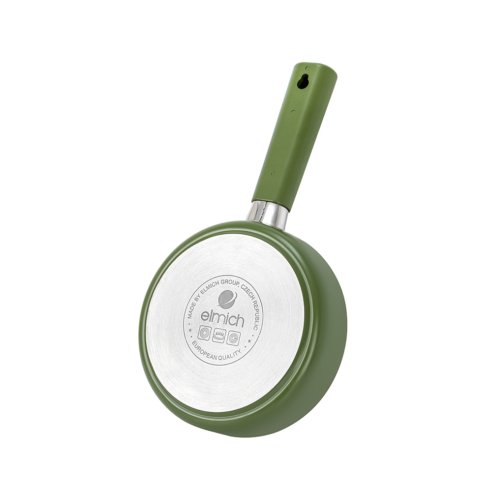 Bộ Nồi Chảo Phủ Sứ An Toàn Elmich Olive Baby Full Induction EL-5234OV 16cm, Hàng Chính Hãng -JoyMall