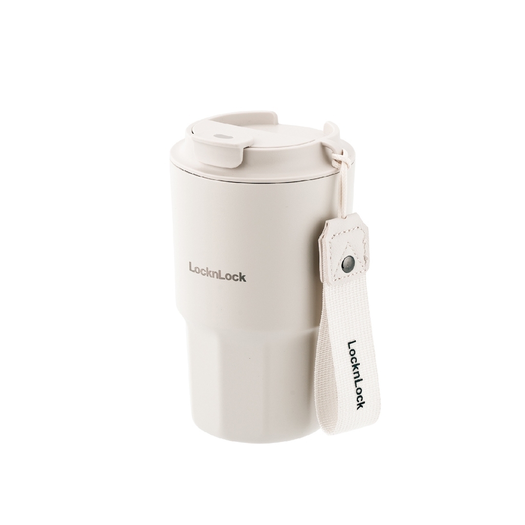 Ly Giữ Nhiệt LocknLock Vacuum Coffee 450ml LHC4340, Hàng Chính Hãng, Có Dây Xách, Nắp Bật - JoyMall
