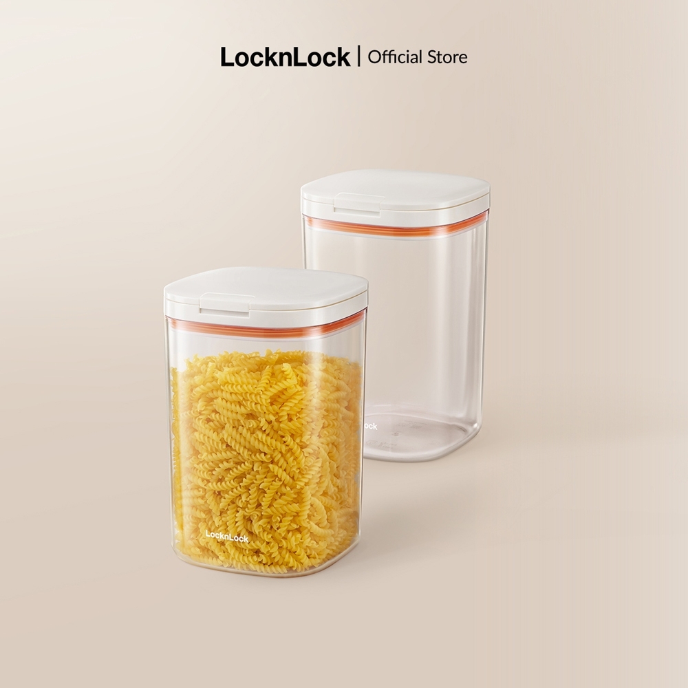 Hũ Đựng Thực Phẩm LocknLock Locknlock HTE90, Hàng Chính Hãng, Kèm Muỗng, Nắp Mở Một Chạm - JoyMall