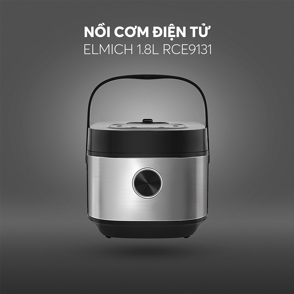 Nồi Cơm Điện Tử Elmich RCE9131 1.8L, Hàng Chính Hãng, Lòng Nồi Nhôm Phủ Chống Dính - JoyMall