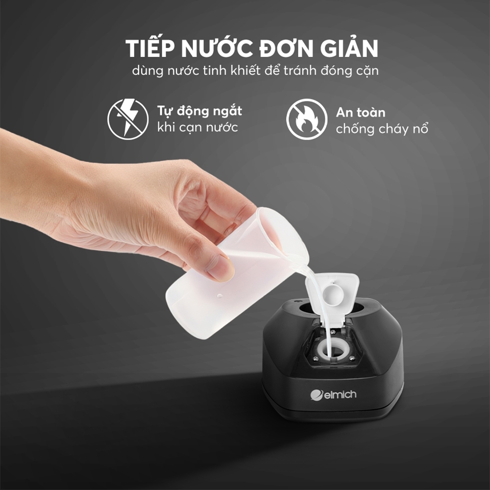 Bàn Ủi Hơi Nước Cầm Tay Elmich SIE9161 370ml 1700W, Hàng Chính Hãng, Kèm 2 Đầu Chải - JoyMall